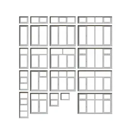 A set of plastic windows